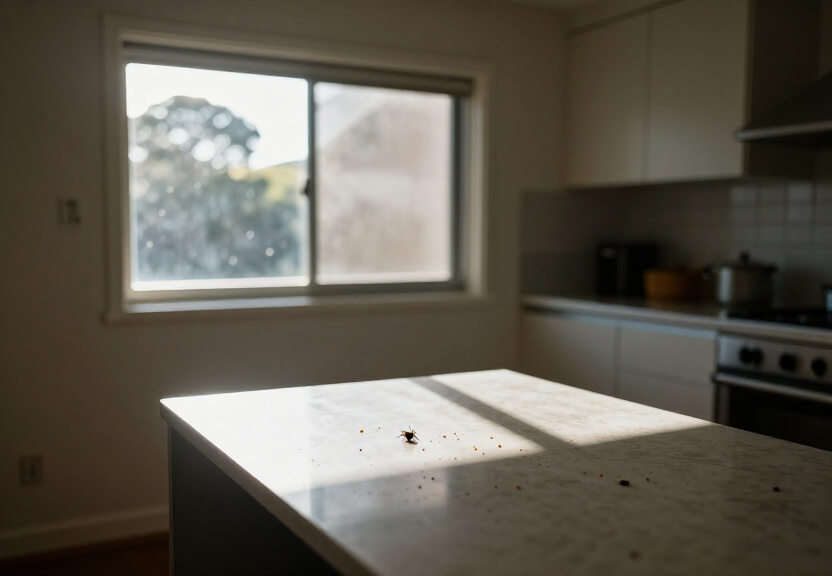 Bed bugs hiding in furniture seams in a Woollahra home before treatment